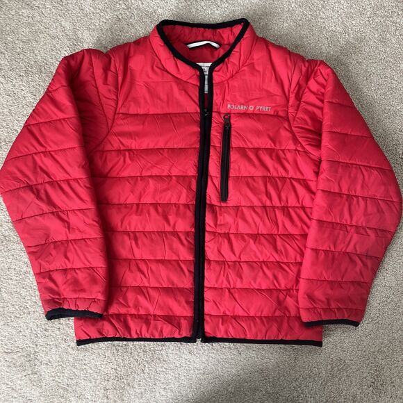 Polaryn O Pyret Puffer Jacket Kids 7-8 Years Red Eco Insulated Water Repellent - Picture 1 of 9